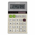 Sharp 10 Digit Twin Power Calculator W/ Glass Top